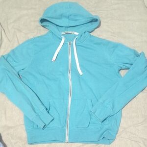 Abbott Main Teal Zip Up with White Details Size L Great Condition